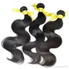 Brazilian Raw Virgin Hair Weave Bundles 8 "~ 40" Naturfärg Riktigt hår Obehandlat Human Hair Weaving