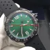 NIEUWE Automatische Horloge Mannen Horloges reliëf Zwarte bezel Sport Machines Beweging Luxusuhr Rubberen band metalen armband Horloges 43