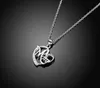 Europese en Amerikaanse dames ketting MOM Color Separation Heart-vormige diamanten Bursting Ketting WY932