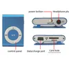 미니 USB 금속 클립 음악 MP3 플레이어 LCD 화면 FM 지원 32GB 마이크로 SD TF 카드 슬롯