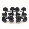 New Black 3L + 3R Grover Peg de ajustamento Cabeças de máquina Tuners guitarra elétrica cravelhas guitarra Parts