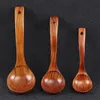 Large wooden soap spoon japanese style long handle pot porridge kitchen accessories wood cooking spoon big