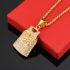 Vergoldete Hip Hop Halskette Lustige Jersey Anhänger Iced Out Rock Kette für Männer Modeschmuck Geschenke