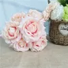 7 mazzi di seta rosa artificiale festa a casa sposa tenere simulazione di matrimonio festival floreale decorazione ghirlanda di fiori di seta floreale