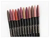 12 färger Märke läpppennor Matte Lipliner Pencil Vattentät Makeup Lips 2018 Matt Läppstift Läppfodral Smidig Naken DHL 600pCs / Lot