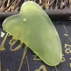 Naturliga Jade Board Green Jade Stone Cure Massage Guasha Tool Body Face Relaxation Beauty Health Care Tool RRA3187