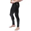 Pantaloni skinny da uomo Collant muscolari in ecopelle Pantaloni Body Shaper Leggings Leggins neri Mutande da uomo Performance Night Clubwear