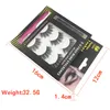 Magnetische wimpers Eyeliner Set 5 Magneet 3D Faux Mink Washes met Clip Tweezers Kits Natuurlijke Lange Valse Wimper