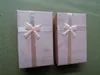 48pcs Jewelry Gifts Boxes, Cardboard Ring Boxes With Padding Gifts Paper Boxes Storage Cube Satin Ribbons Bowknot (3.15" x 1.97" x 0.98")