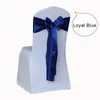 Partihandel 100st / Lot Bröllopsstolskydd Sash Bow Slips Ribbon Decoration Wedding Party Supplies