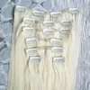 100g Prosto Clip In Human Włosy Rozszerzenie Remy Brazylijski Dziewiczy Włosy Klips Ins Human Extension Blonde 14 16 18 20 22