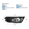 Freeshipping Car-styling LED Ett par stötfångar Grille dimljus LED-lampa med ledningsreläbrytare för Honda Civic 2009-2011 Auto