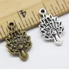 200pcs/Lot Peacock Alloy Charm Pendant Retro Jewelry DIY Keychain Ancient Silver Pendant For Bracelet Earrings 19*12mm