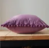 Soft Velvet Pillow Cover Cushion Cover Luxury Square Decorative Pillowscase With Tassel Balls For Sofa Bed Car Home Throw Pillow Case 18*18