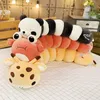 nouveau lit fille peluche chenille géante mignonne tenue poupée de sommeil à long panda animal oreiller cerf jouet cadeau 51inch 130cm DY50787