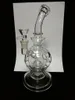 Exosphose Ball Fab Egg Recycler DAB Riggar Tjockglas Bongs Gratis Frakt 2 Funktion Glas Vattenrör Rökrör Hookahs 14 mm Joint