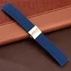 20/22/24mm Black/Blue/Orange Silicone Watch Band Rubber Wristband Bracelet Replacement Waterproof Strap Butterfly Buckle