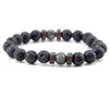Bracelet en perles de bois en pierre volcanique de 8mm, bracelet en pierre naturelle, bracelet énergétique GB967