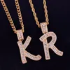 AZ ICED OUT BAGUETTE LETTERS PENDANT NECKLACE GOLD SILVER BLING SIRCONIA MEN HIP HOPペンダント