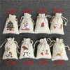 Sacos de Papai Noel de Natal com cordão e rena Boneco de neve Xmas Meia Impressão Sacos de Lona Sant Saco de Presente de Doces 088414247