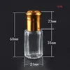 3 ML 6 ML 10 ML bouteille en verre octogonale rouler sur des bouteilles d'arôme rechargeable boule en métal parfum huile essentielle emballage flacons LX2411