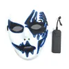 Halloween Party Costume Cosplay Rekwizyty LED Rave Maska Face Migające światło W górę El Maska, Unisex I Nadaje się dla osób w każdym wieku