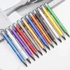 Promotion Advertising High Quality Metal Gift Pen Assorted Colorful Aluminum Click Action Bic Pen with Silver Trims