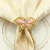 10 -stcs Hoogte Butterfly Napkin Ring Diamant Legering Napkin Buckle El Banquet Wedding Decoration7438431