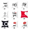 Валентина День Pillowcase Love You Mr Mrs Letters Printed Чехол для дома и офиса диван Бросьте наволочку Lovers наволочка