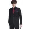 卸売 - （ジャケット+パンツ+ネクタイ）高級男性の結婚式のスーツ男性のブレザースリムフィットスーツ男性のコスチュームビジネスホーマリーパーティーブルークラシックブラック