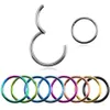 Autre 10pcs lot g23 segment à charnière titane septum cliqueter nez anneaux mamelon oreille cartilage tragus lèvre piercing bijoux de mode 294h