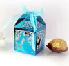 Holle Cut Bruid Bruidegom Candy Dozen Hollow Bruiloft Chocolade Candy Box met Lint Bruiloft Feest Gunsten Geschenkdozen