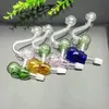 Nouveau crâne coloré Football verre chaudière grand Pyrex verre brûleur à mazout tuyau épais plates-formes pétrolières tuyau d'eau en verre