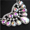 2020 Crystal Bridal Sieraden Set Kleur Plated Ketting Diamant Oorbellen Bruiloft Sieraden Sets voor Bruid Bruidsmeisjes Dames Bruids Accessoires