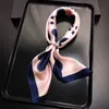 50*50cm 100% Mulberry Silk Scarf with Stamp Women Heart Letter C Square Scarf Famous Accessories Top Quality