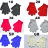 Gants d'hiver pour enfants couleur bonbon solide garçon fille gant acrylique enfant chaud tricoté doigt extensible mitaine étudiant gant d'extérieur cadeau 5185389