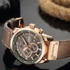 Curren New Fashion Mens Watches Wojskowy Kwarc Watch skórzany Waterproof Sport Chronograph Watch Male Clock Relogio Masculino6744658