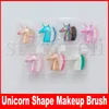 Wielofunkcyjny kształt Unicorn Foundation Brush Blush Pro Powder Makeup Szczotka Kabuki Pędzle Face Nail Art Make Up Brush Tool Cosmetics