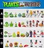 Version 1-4 växter vs zombies action figurer docka leksaker 3-8cm pvc tecknad anime docka barn leksaker julklapp festlig display