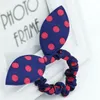 Веревка Rabbit Ears Hairband упругая волна точка волос Мода Женщины Девушки Dot Hairbands Scrunchie Аксессуары для волос HHA1332