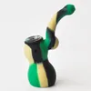 Portable Gourd Silicone Pipe Silicone Bubbler Mini Fumer Pipe Tabac Main Pipe Huile Rigs Silicone Bong Livraison Gratuite