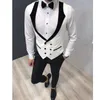 Gilet da sposa moda doppio petto bianco Gilet da uomo039 Gilet da sposo slim fit Gilet da uomo Gilet da uomo Festa formale2904881