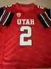 NCAA College Utah Utes camiseta de fútbol Cameron Rising Bryson Barnes Ja'Quinden Jackson Jaylon Glover Money Parks Mikey Matthews Devaughn Vele Levani Damuni Bernard