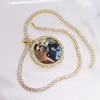 Round PO Custom Made PO Médaillons Pendant Picture Picture Collier Tennis Chaîne Gold Silver Cumbic Zircon Men039s Hip Hop Jewel95390588717839