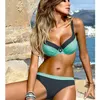 Kobiety seksowne bikini 2019 nowy strój kąpielowy push up stroje kąpielowe w stylu retro bikini w stylu retro ustawia damski strój kąpielowy drukuj kostiumy kąpielowe Biquini