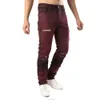Nowe męskie casual jesień dżdżysty bawełna prosty rozdzierający dziura spodnie dżinsy spodnie Ripplate dżinsy dla mężczyzn Parfum Homme de Marque 5