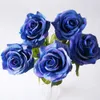 12Pcs Real Touch Rose Artificial Flowers Roses Open Moisture Fake Single Rose Natural Looking Rose Flowers 15 Colors for Wedding Flower