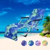 Tie dyeing Beach Lounge Chair Cover Microfiber bath towel Sunbath Lounger quick-drying Chair Covers Portable With Straps pockets