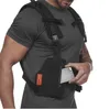 Streetwear Tactical Vest Men Hip Hop Street Style Chest Rig Telefon Bag mode Reflekterande strip Waistcoat med fickor utomhus spor1309850