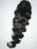 Clip di estensione dei capelli delle donne della coda di cavallo naturale 140g in capelli remy brasiliani dei capelli umani del cordoncino dell'onda del corpo grado 8A